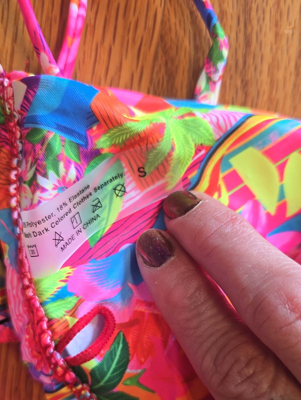 SHEIN Multicolor Tropical Floral String Bikini - Picture 5 of 6